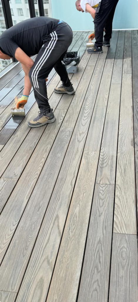 Protect the decking with oil for long duration